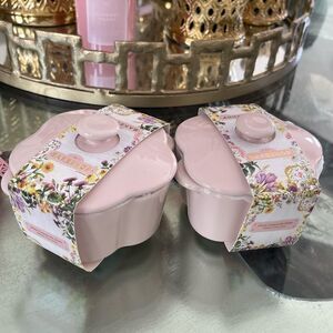 Set of 2 flower mini casserole dish cocotte